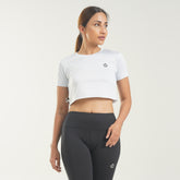 FibR - Pro Crop Top White mélange