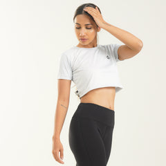 FibR - Pro Crop Top White mélange