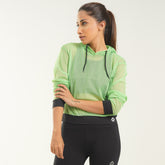 FibR - Loose Fit Mesh Hoodie - Neon Green
