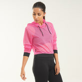 FibR - Loose Fit Mesh Hoodie - Neon Pink
