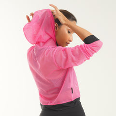 FibR - Loose Fit Mesh Hoodie - Neon Pink