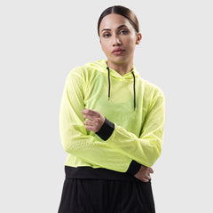 FIBR - LOOSE FIT MESH HOODIE - Neon Yellow