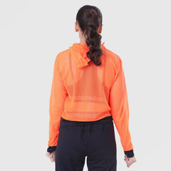 FIBR LOOSE FIT MESH HOODIE- Neon Orange