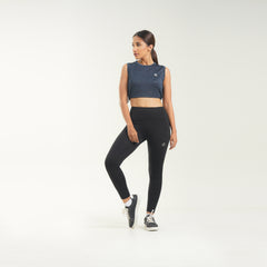 FibR - Pro Crop Top Sleeveless Navy mélange