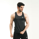 Fibr -Fundamental Tank Top Black Mélange