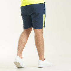 Fibr- Flex Shorts - Navy/Neon Yellow