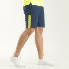 Fibr- Flex Shorts - Navy/Neon Yellow