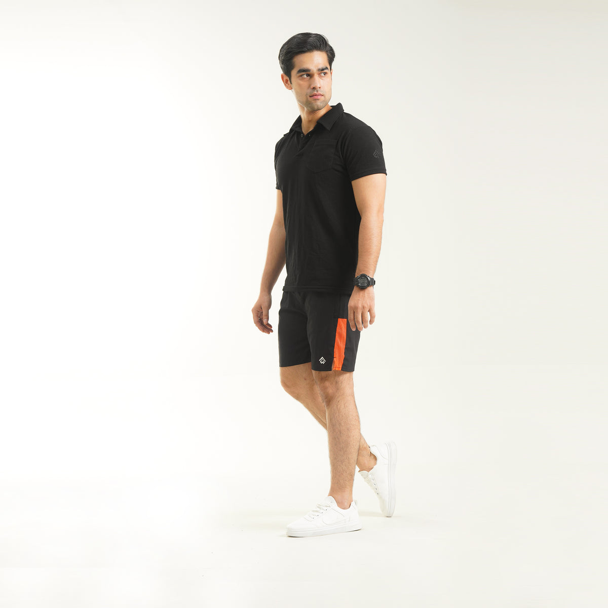 Fibr-Flex Shorts - Black/Neon Orange