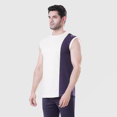 Fibr - Athletic Tank Tops OFF WHITE/NAVY
