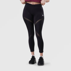 Fibr- Sleek Mesh Paneled Leggings BLACK