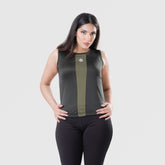 Fibr- Dapper Singlet GREEN TWO TONE