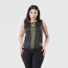 Fibr- Dapper Singlet GREEN TWO TONE