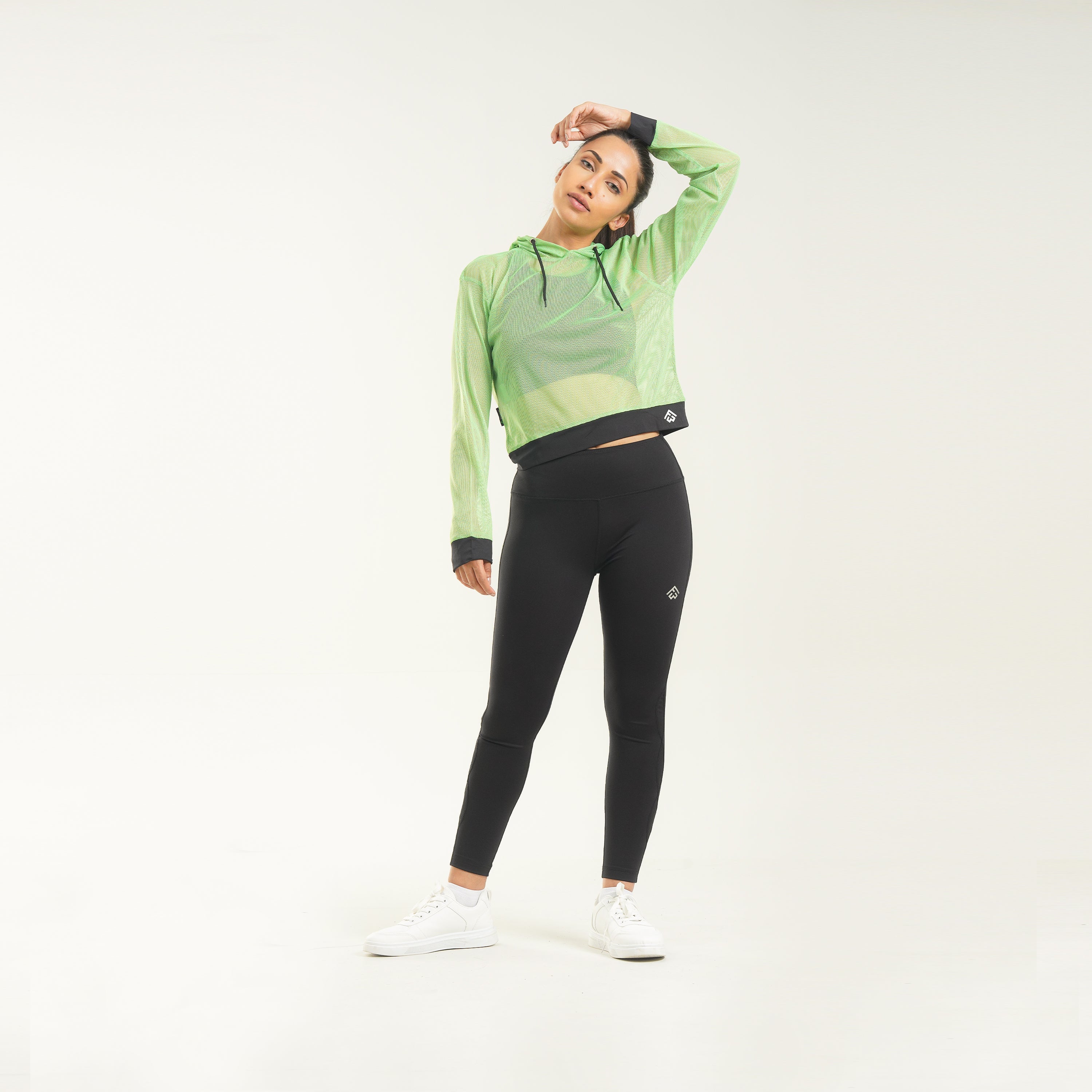 FibR - Loose Fit Mesh Hoodie - Neon Green