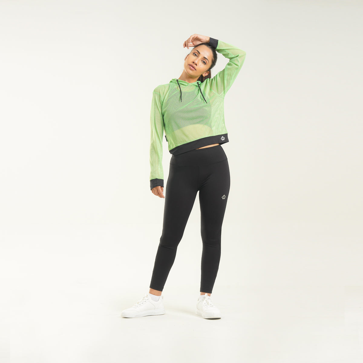 FibR - Loose Fit Mesh Hoodie - Neon Green