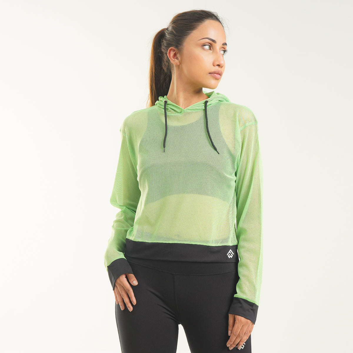FibR - Loose Fit Mesh Hoodie - Neon Green