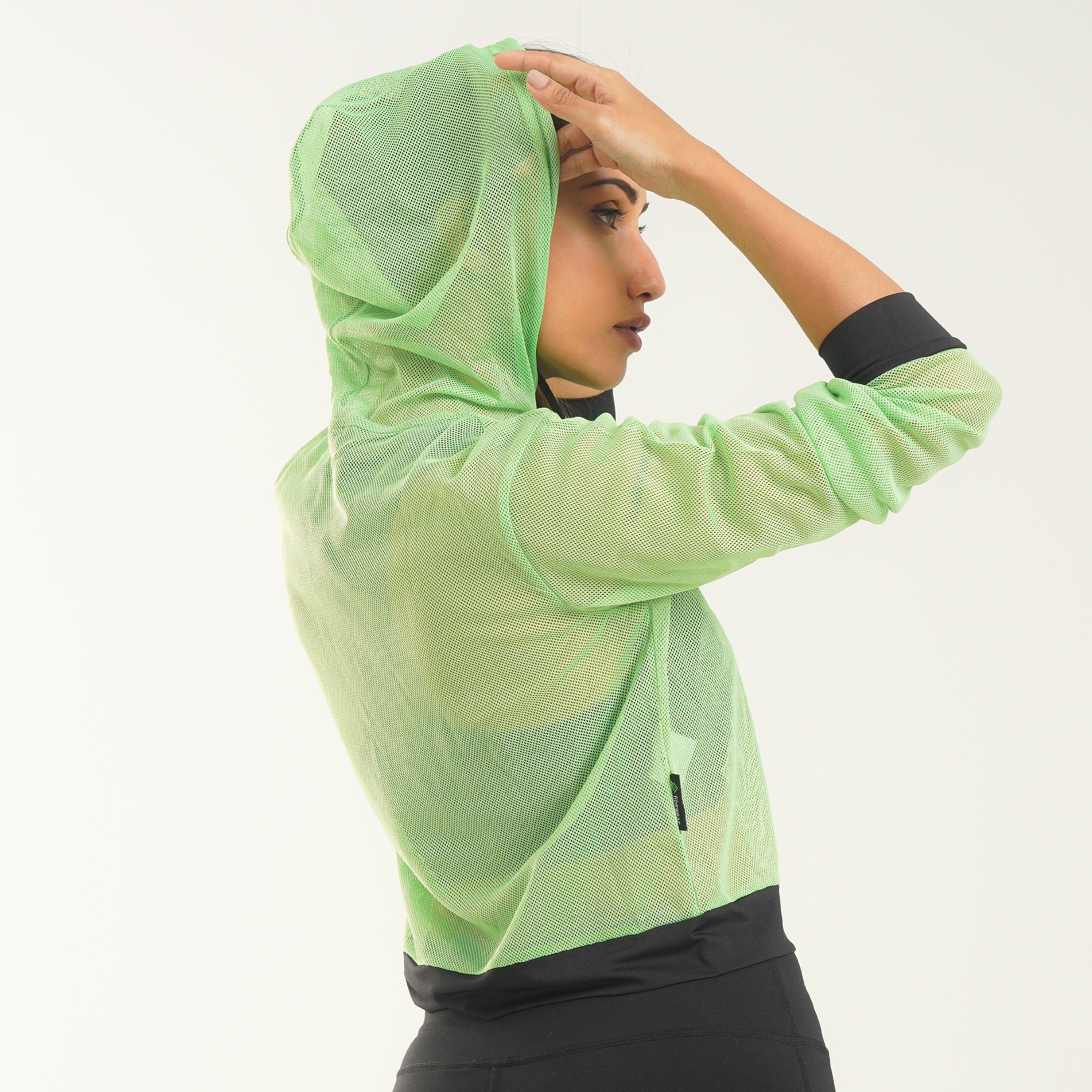 FibR - Loose Fit Mesh Hoodie - Neon Green