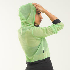 FibR - Loose Fit Mesh Hoodie - Neon Green