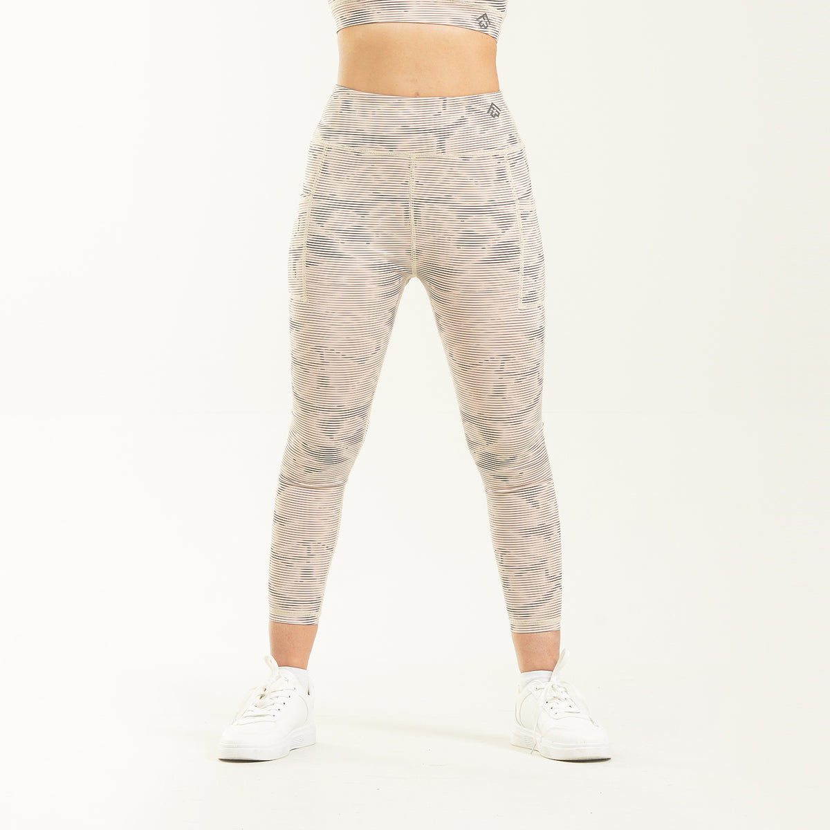 FibR - Ivory stripes leggings