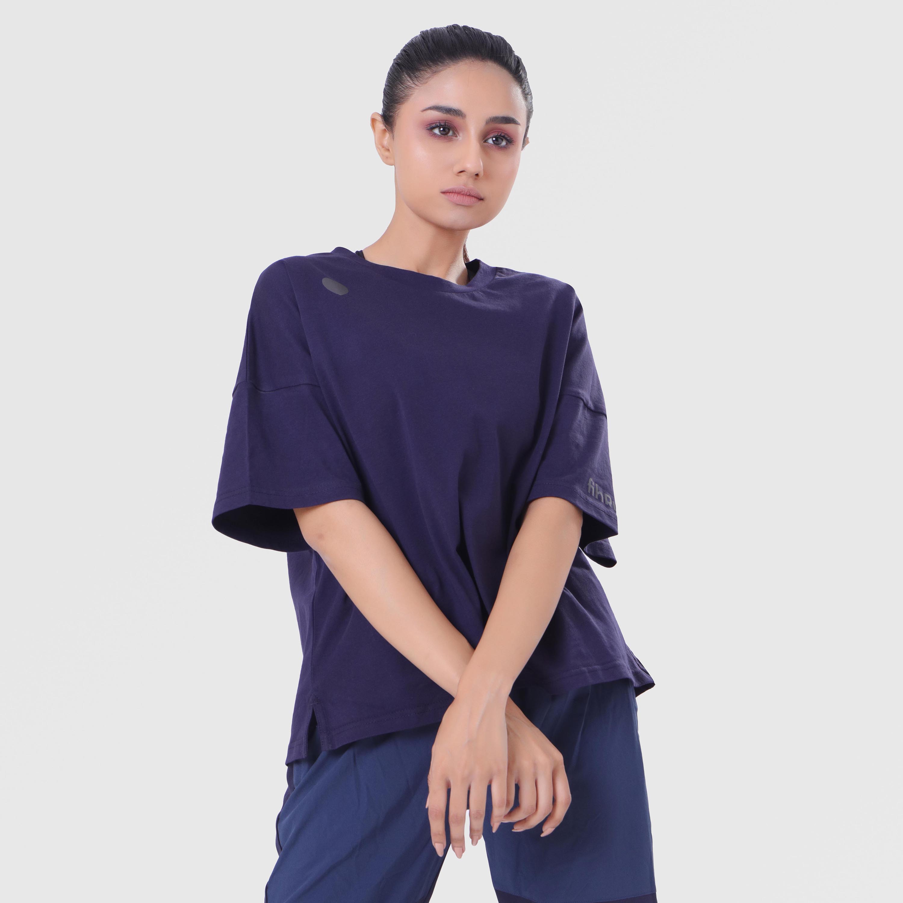 FIBR- LIFTING ESSENTIALS OVERSIZED T-SHIRT NAVY