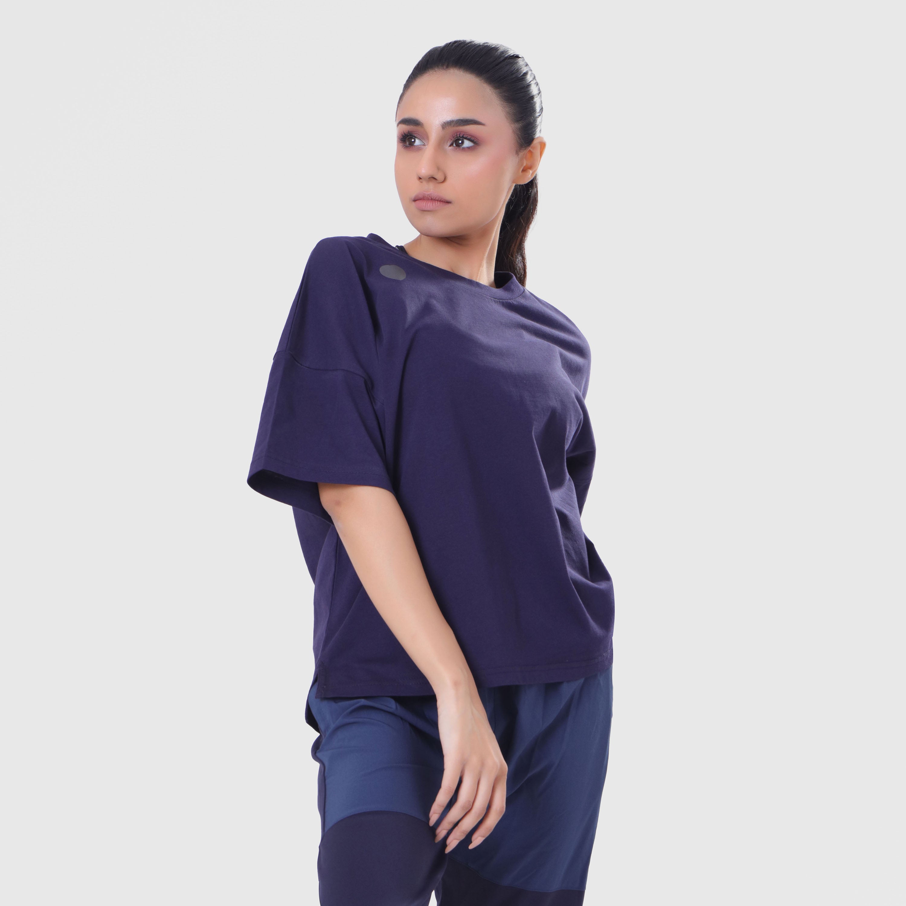 FIBR- LIFTING ESSENTIALS OVERSIZED T-SHIRT NAVY