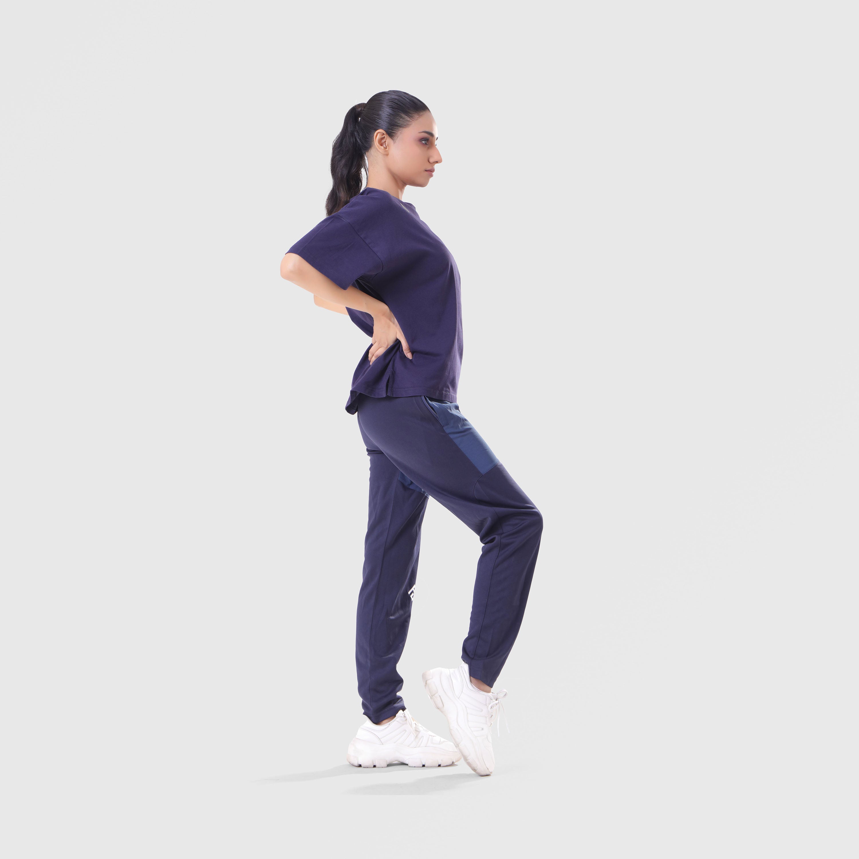 FIBR- LIFTING ESSENTIALS OVERSIZED T-SHIRT NAVY