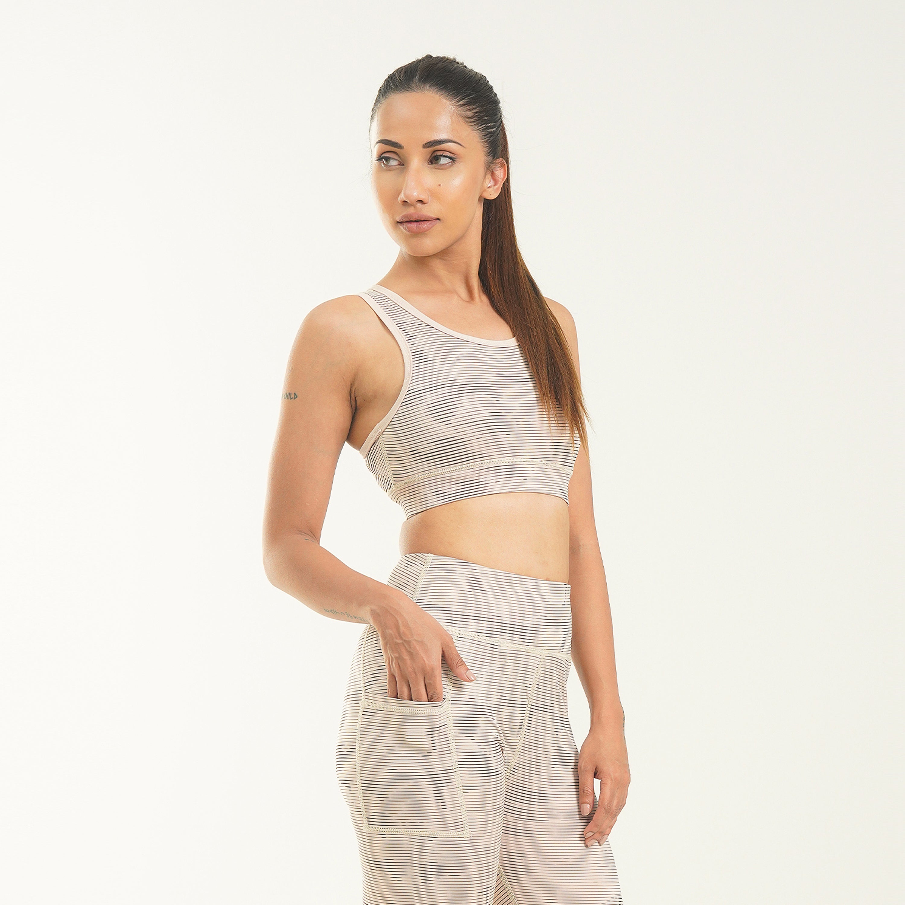 Fibr - Ivory Stripe Bra