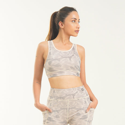 Fibr - Ivory Stripe Bra