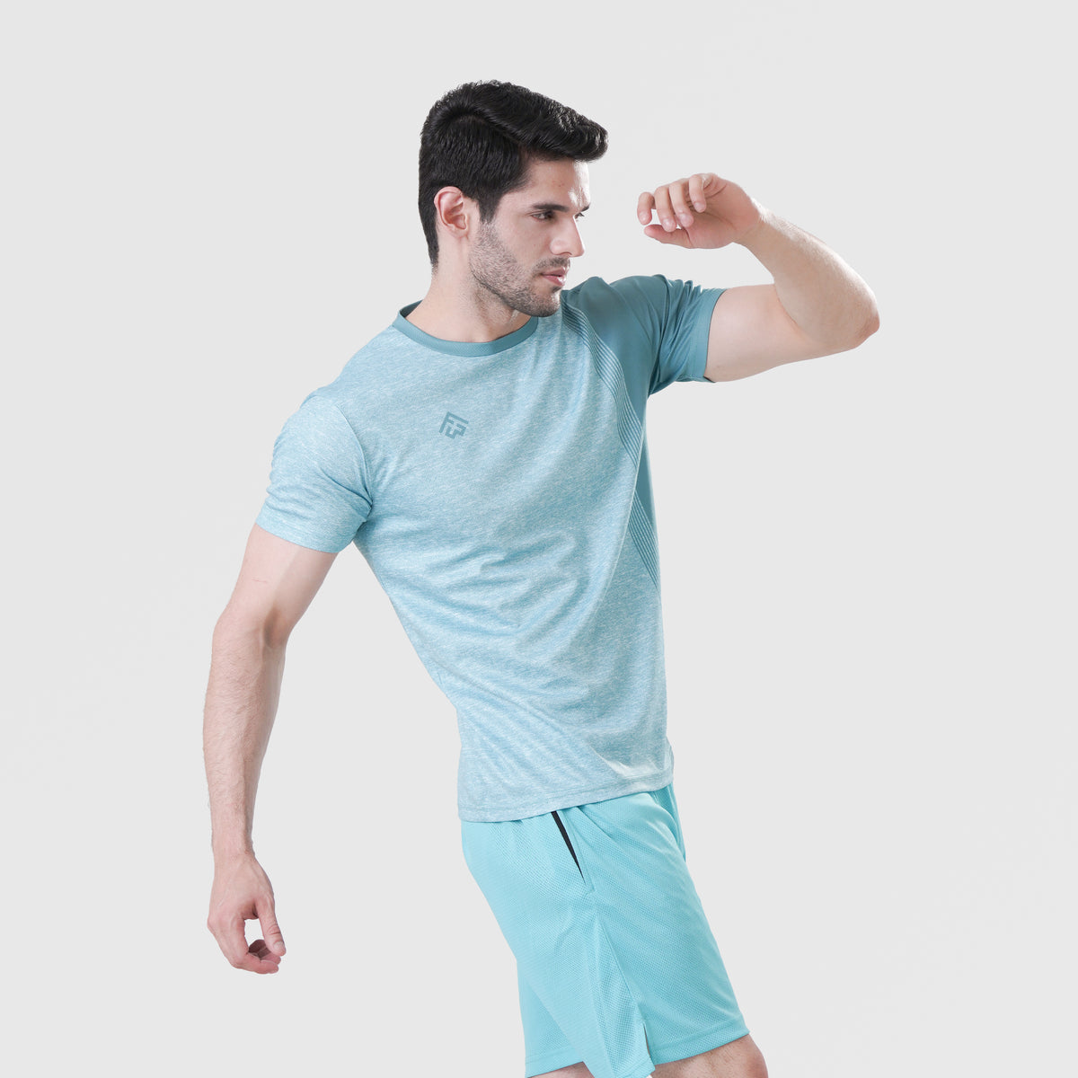 Fibr-Active Shirt TURQUOISE MELANGE TEXTURE