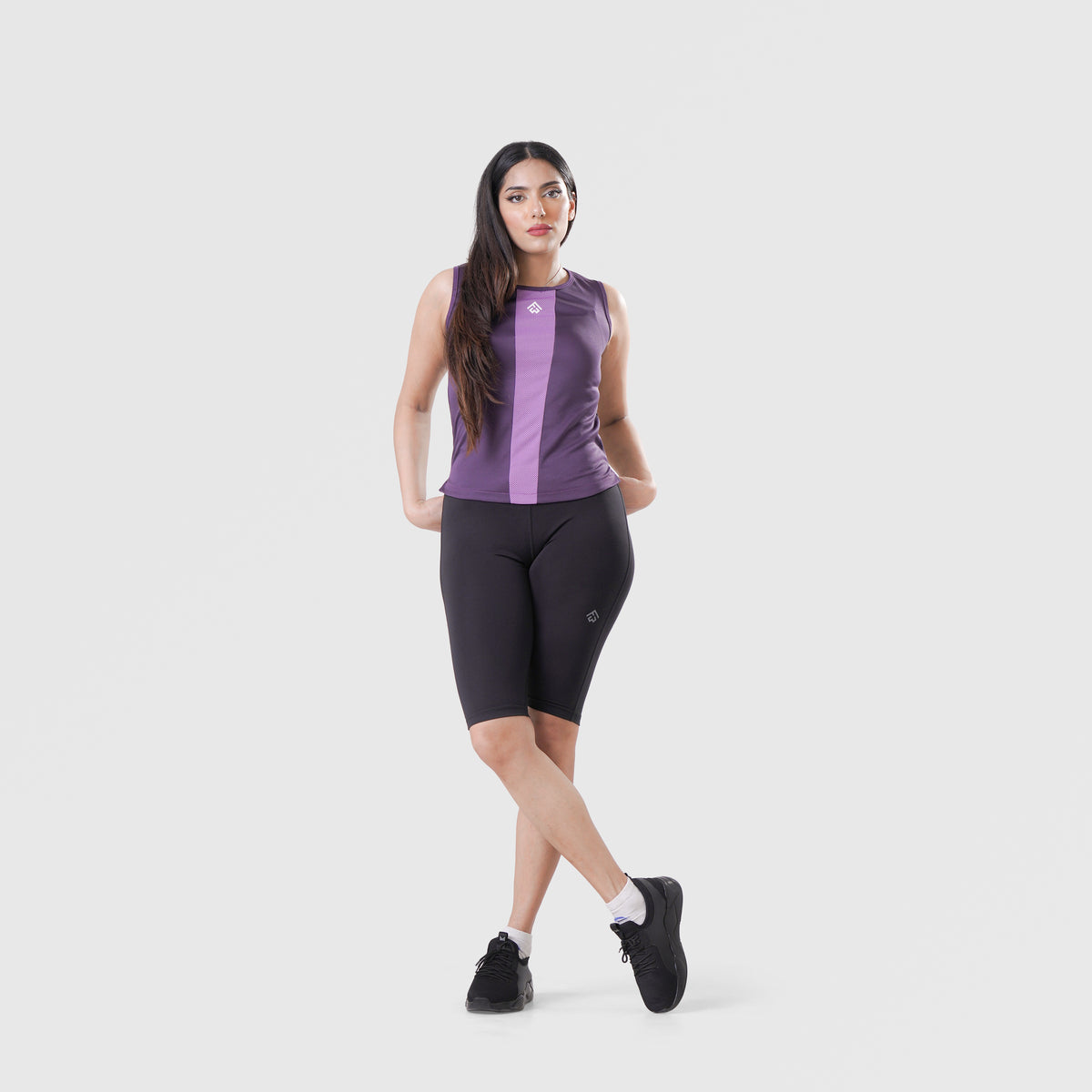 Fibr- Dapper Singlet PURPLE TWO TONE