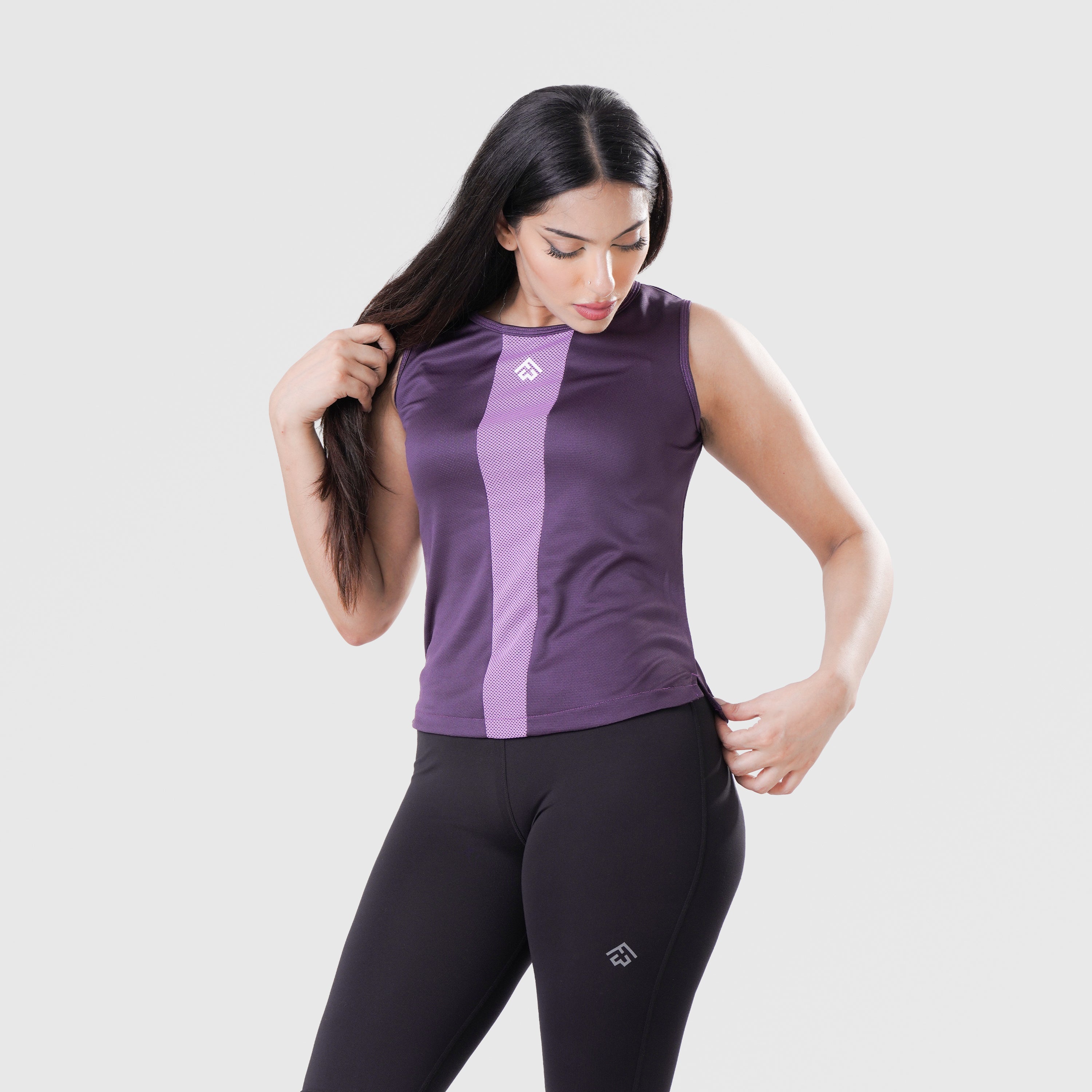 Fibr- Dapper Singlet PURPLE TWO TONE