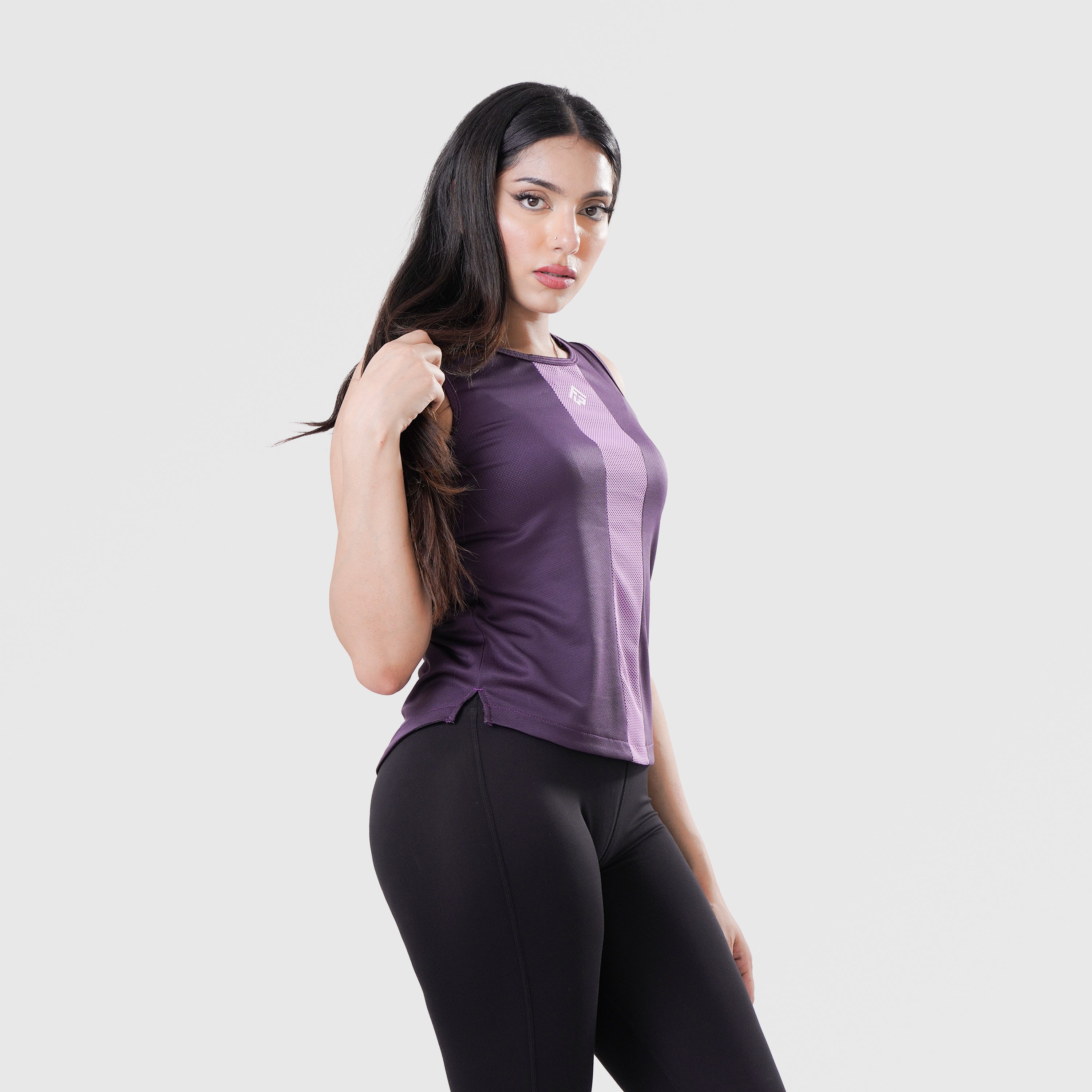 Fibr- Dapper Singlet PURPLE TWO TONE