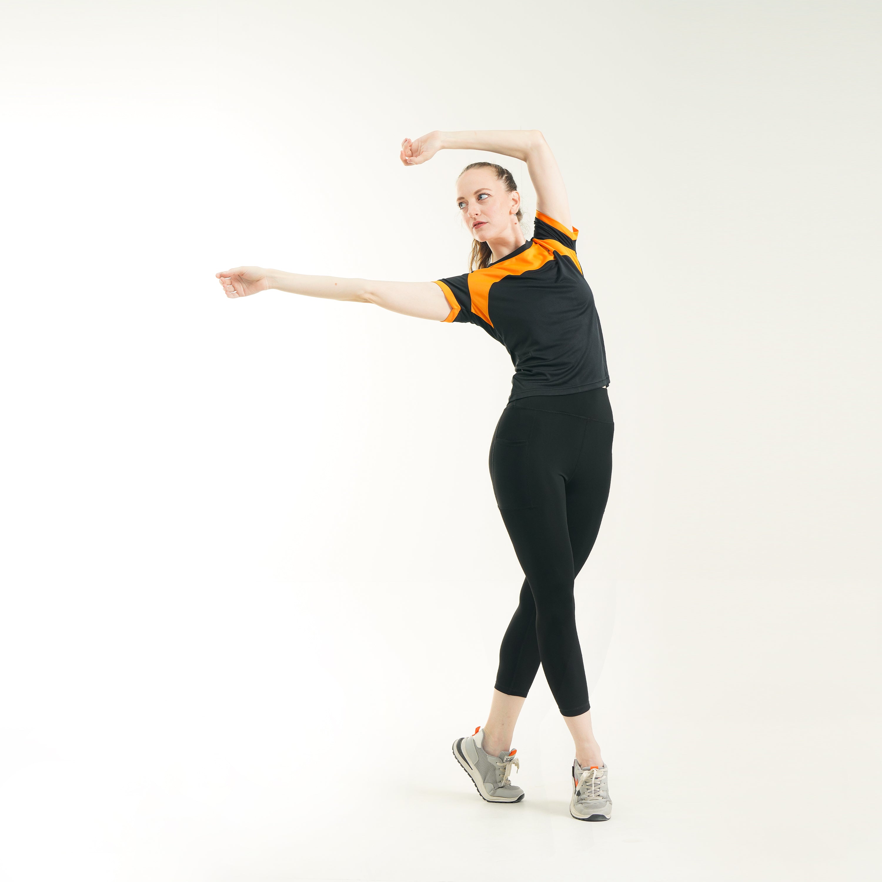 FibR - Color Block Top Orange Black