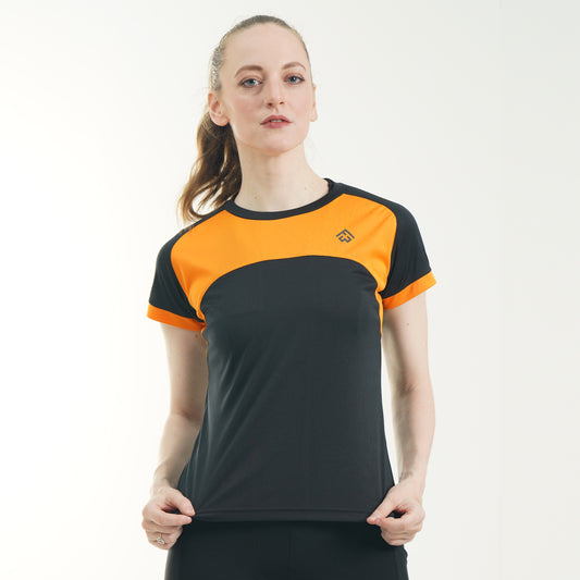 FibR - Color Block Top Orange Black
