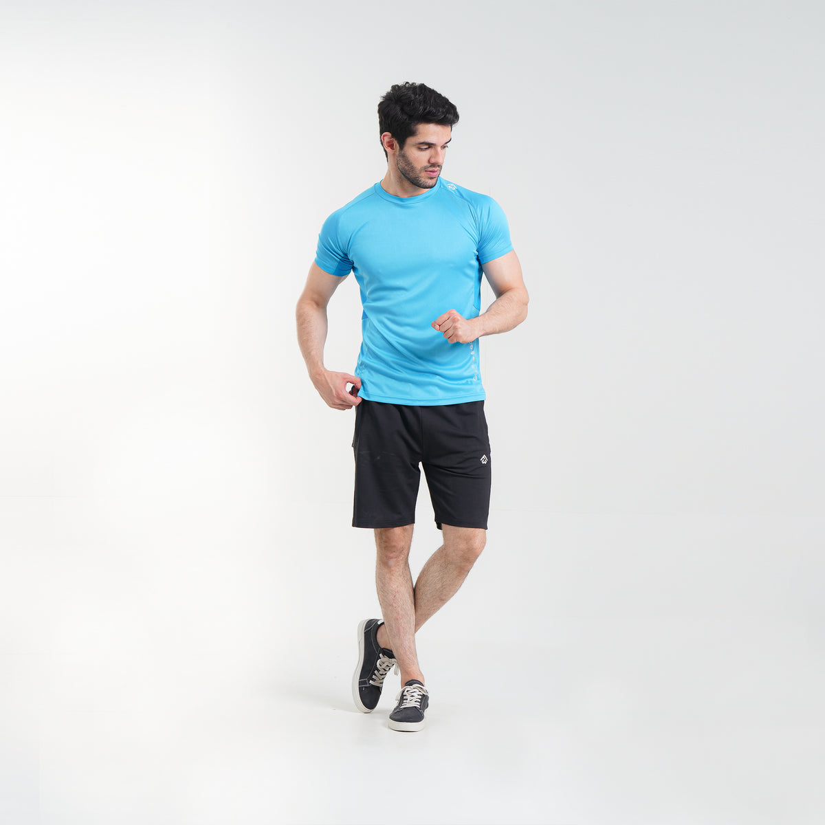 Fibr -Power Tee -  Neon Cyan
