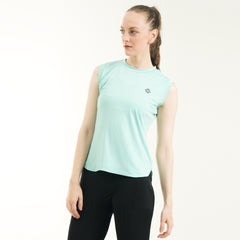 Fibr Comfort Fit Sleeveless Top Tiffany Blue