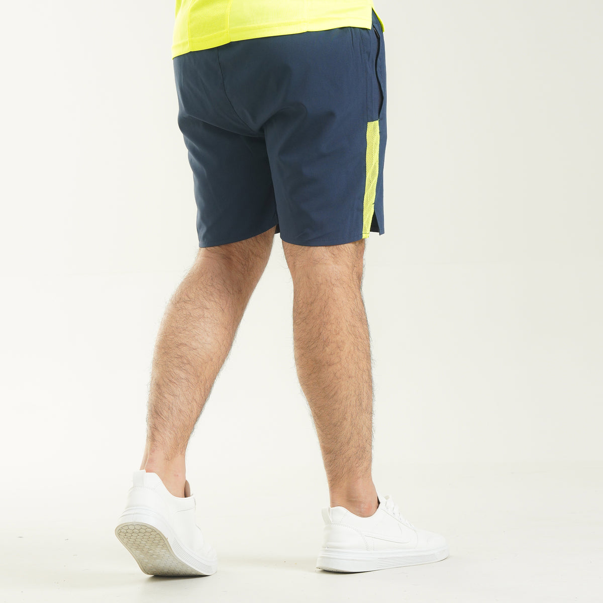 Fibr- Flex Shorts - Navy/Neon Yellow