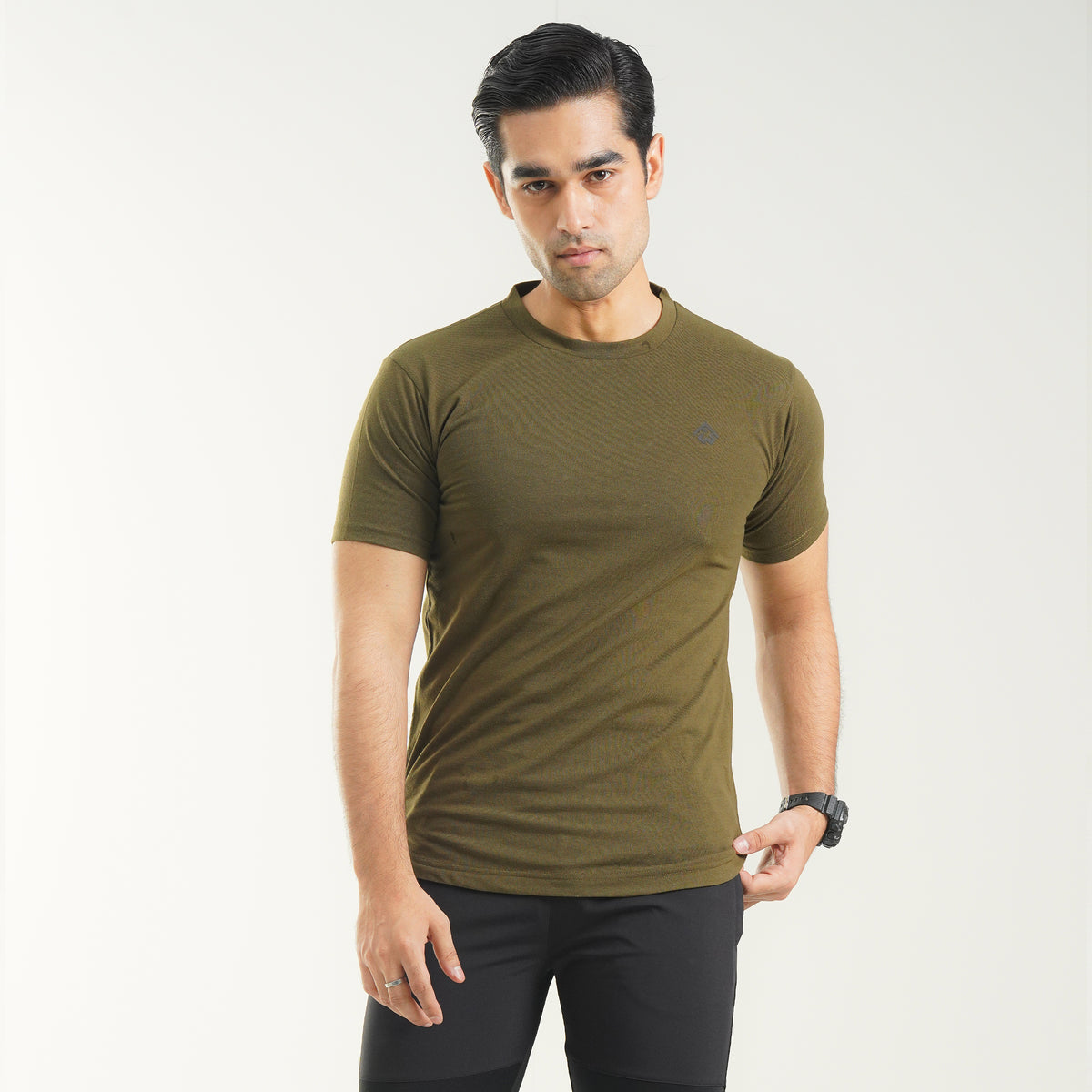 Fibr -Everyday T Shirt - Army Green