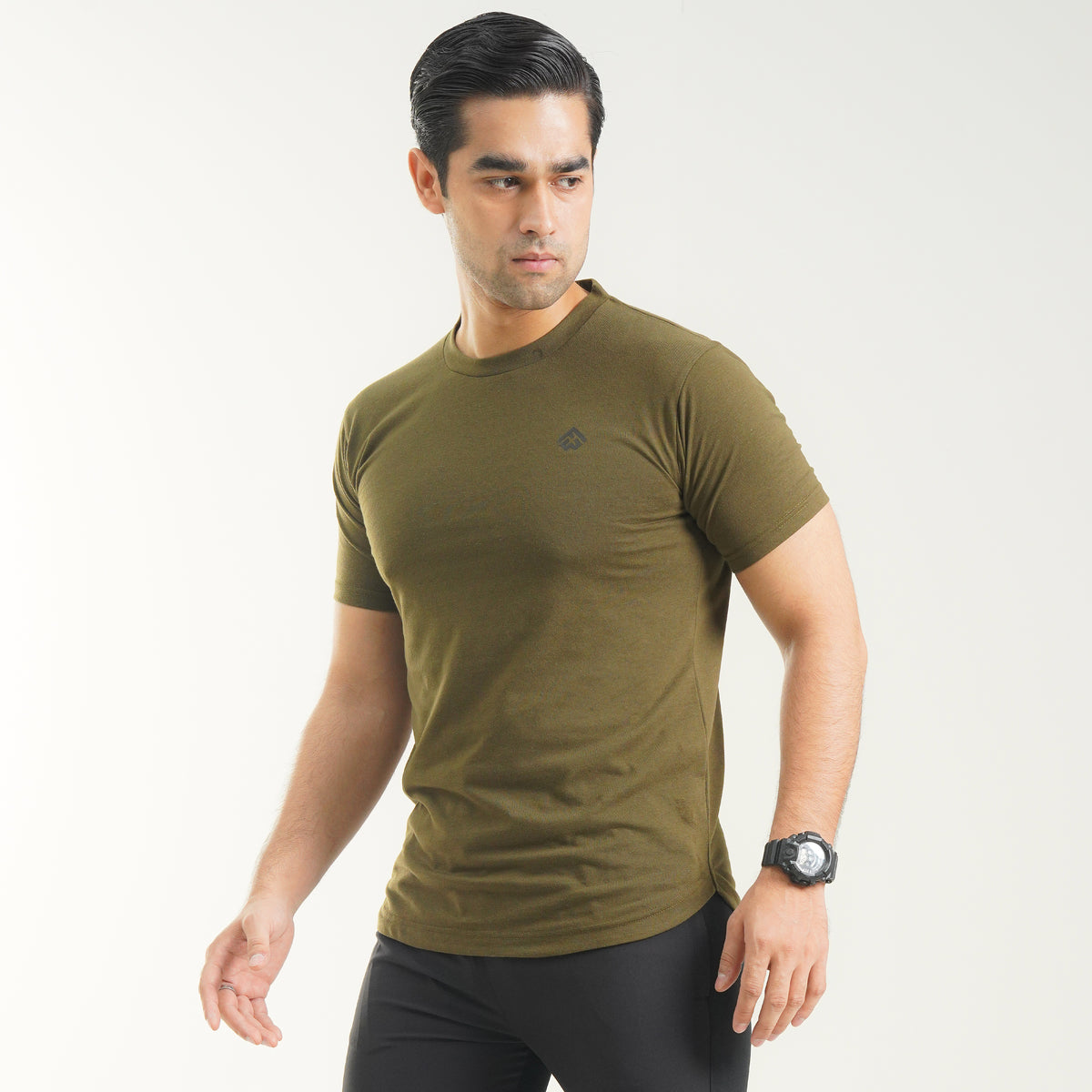Fibr -Everyday T Shirt - Army Green