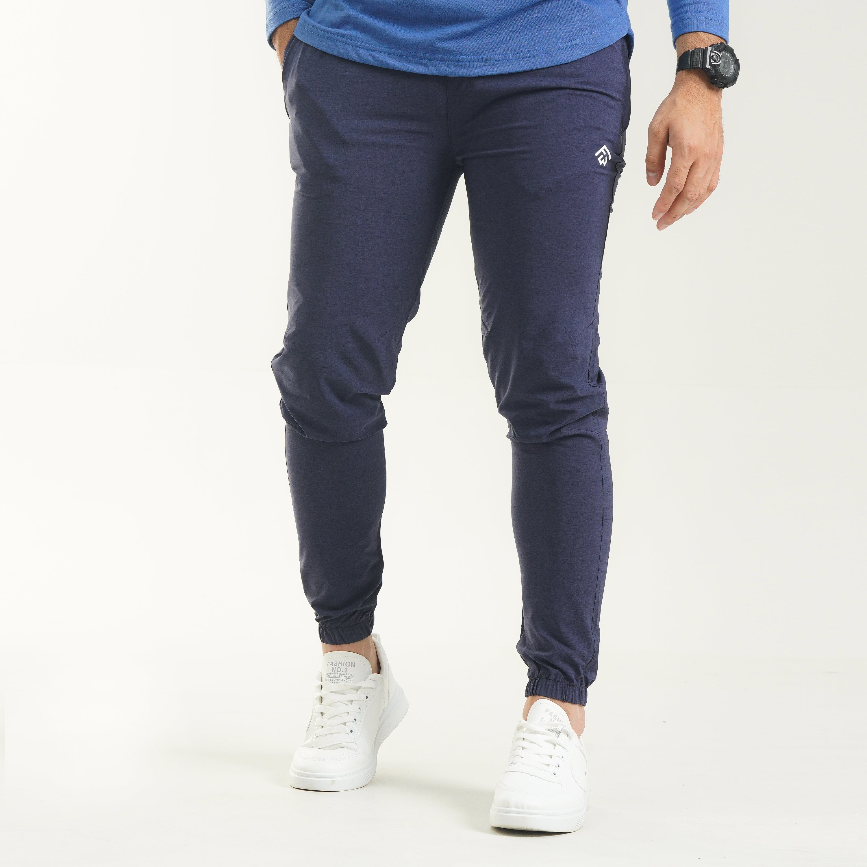 Fibr -Bold Joggers - Navy Mélange – FibRWear