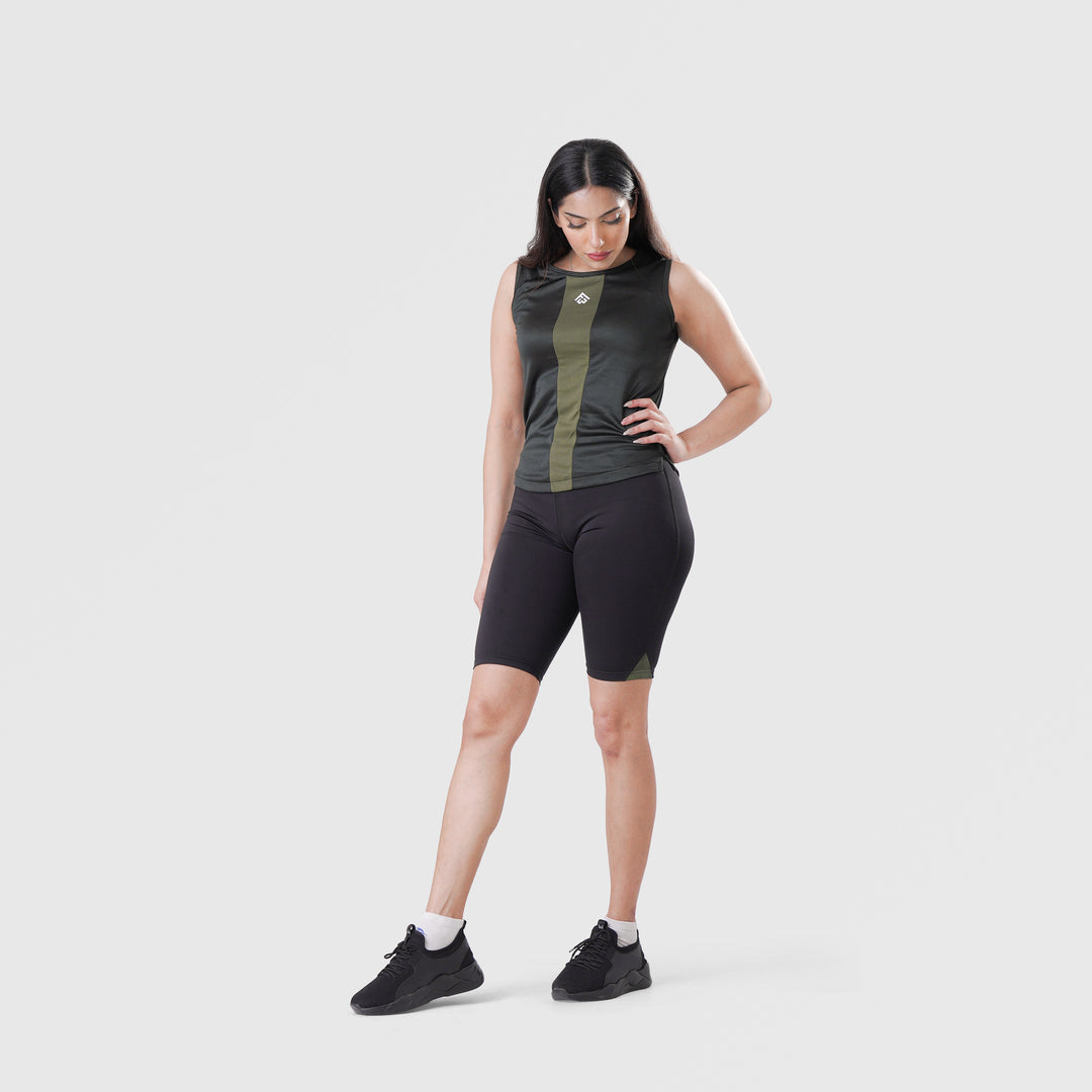 Fibr- Dapper Singlet GREEN TWO TONE