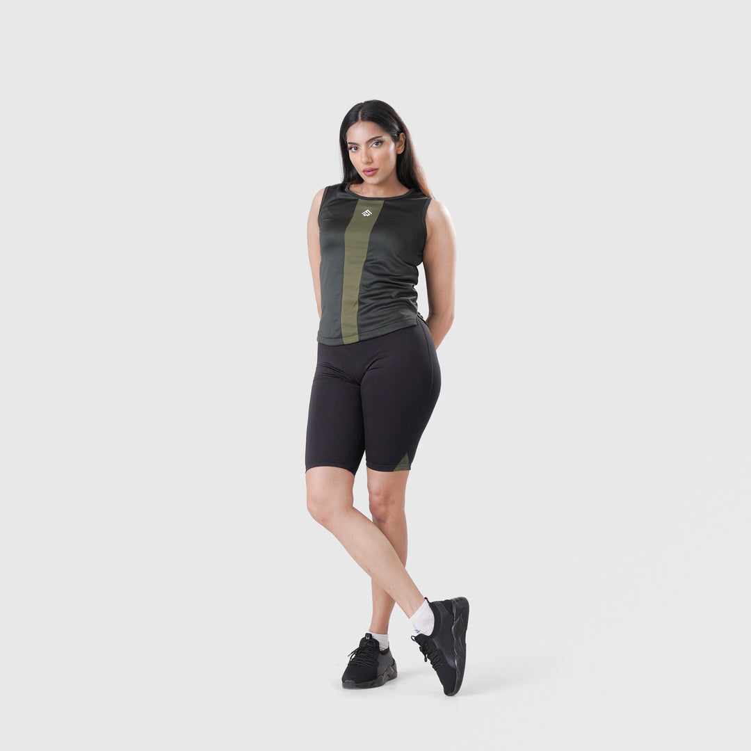 Fibr- Dapper Singlet GREEN TWO TONE